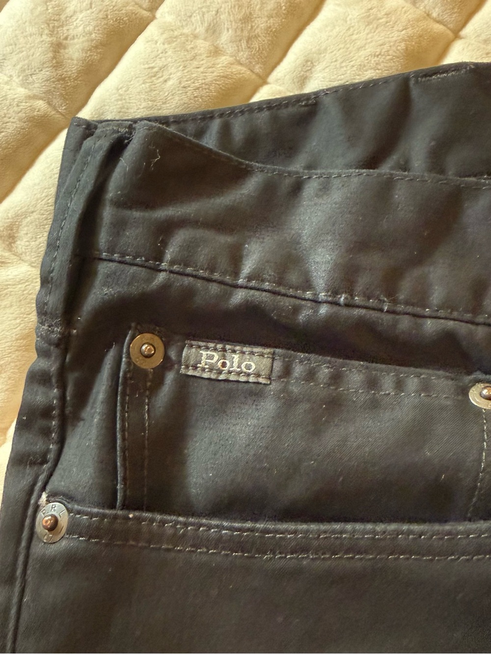 Polo Ralph Lauren Men’s Black 5-Pocket Stretch Straight Pants 38x32